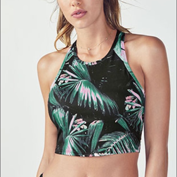 Fabletics Clara Sports Bra Size Medium Tropical Print - Picture 1 of 5